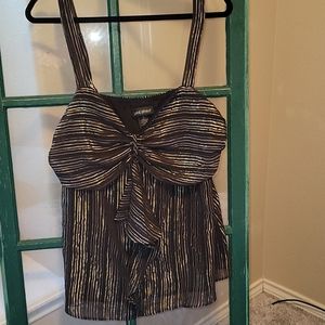 Lane Bryant 14 NWT black & gold sexy women's tank